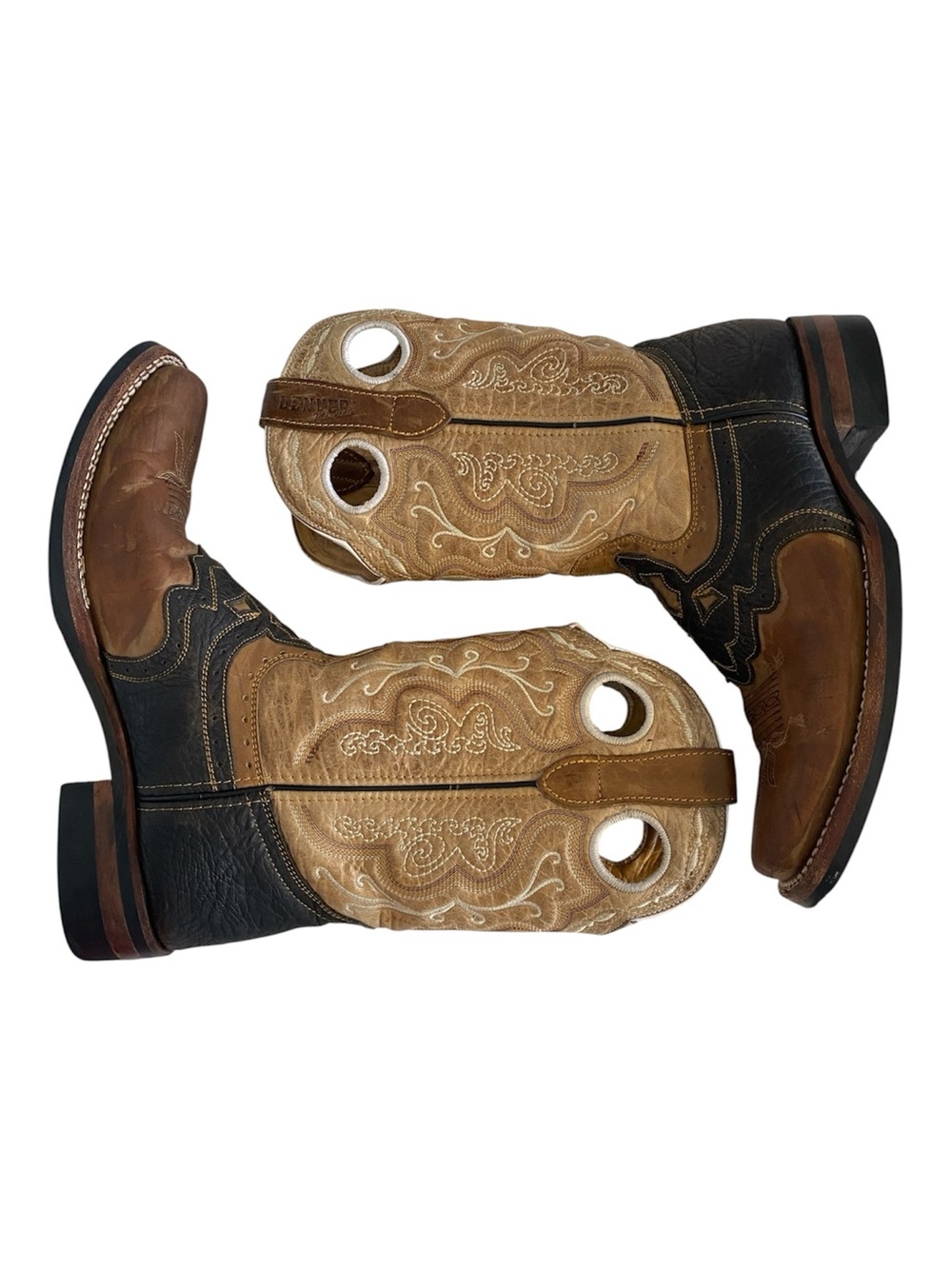 Denver Mountain Boots Men’s 8.5 Brown Leather Square Toe Cowboy Boots